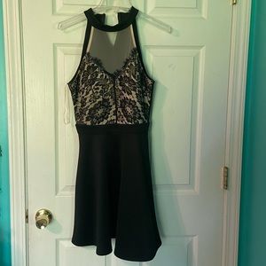 Black Lace Homecoming Dress